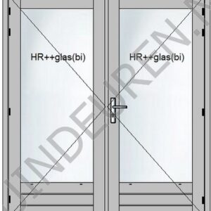 Dubbele deurenset met 56mm deuren BW 334 mm
