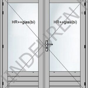 Dubbele deurenset met 56mm deuren BW 444 mm