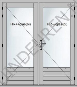 Dubbele deurenset met 56mm deuren BW 444 mm